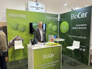 Booth of BioCer during the ESGE Days 2023 in Dublin